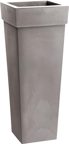 Nicoli R2640S Evolution Matt Rotational Moulding Geryon Vase, Ash, 40 x 40 x 100 cm