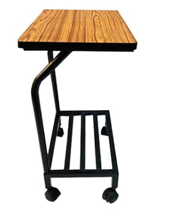 PP Chair Office Home Single Inverter Battery Trolley Stand in 1inch Pipe (Movable Trolly) with Height 27 inch (Trolly Suitable for All Type Inverter-Batteries) with Wooden Shelf ON TOP