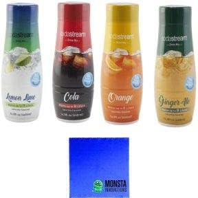 SodaStream14.8 fl Soda Flavor Kit - 4PK Variety Pack - Lemon Lime, Orange, Ginger Ale, Cola
