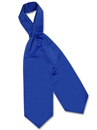 Vesuvio Napoli ASCOT Solid ROYAL BLUE Color Cravat Men's Neck Tie