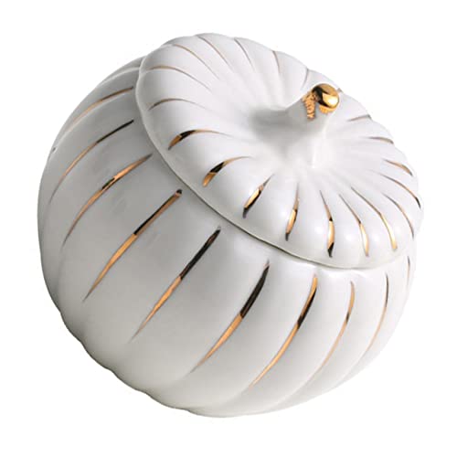 Mikinona Bol En Céramique Décoratif à Bord Doré Petit Modèle Avec Couvercle, Récipient Alimentaire Pour Cuisson Vapeur Et Mijotage, Usage Maison Cuisine, Bol à Soupe Et Ragoût Élégant