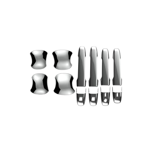 Hyorabyn ダイハツ 新型 ムーヴ LA850S LA860Sに適用外側ドアハンドル装飾カバードレスアップ 爪キズ防止アクセサリーABS 12PC/セットシルバー