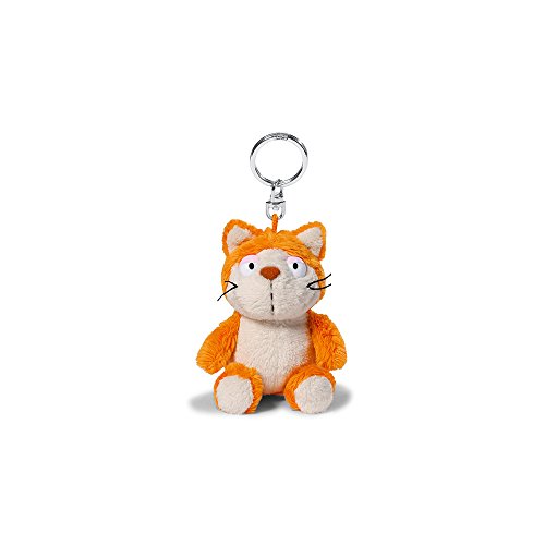 Preisvergleich Produktbild NICI 39019 Katze Plüsch Schlüsselanhänger, orange / beige