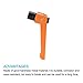 METALLIXITY Adjustable Clamping Handle (M8x69mm) 3Pcs, Metal Female Push Button Ratchet Level Handle - for Lathe Machine Industry Equipment, Orange