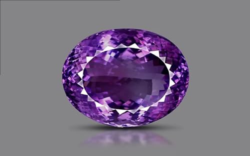 Améthyste naturelle non traitée de 11 carats pure gemme violette certifiée
