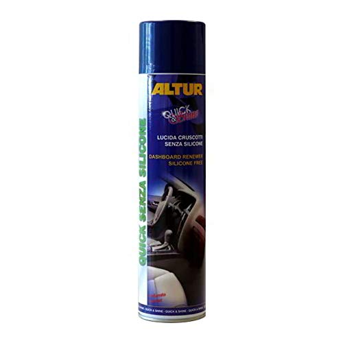 Altur Quick Senza Silicone, Lucido cruscotto Spray Senza Silicone, profumato 600 ml