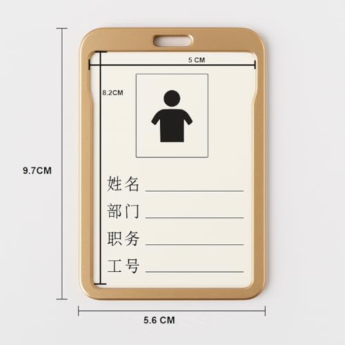 Image of Canoff i Cards-Natural Hard Metal (Aluminum Alloy) ID Card Holder /Badge with Scratch Guard for Office ID Card (Vertical) C,B,G,BL-Multicolor Pack of 4pc.