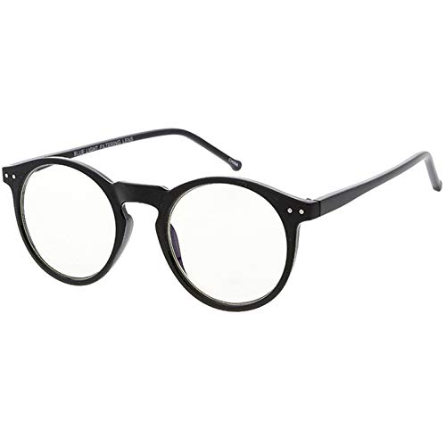 Image of zeroUV - Vintage Retro Horn Rimmed Round Circle Sunglasses with P3 Keyhole Bridge