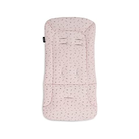 Hauck Universal Sitzauflage für Buggys, Kinderwagen, Fahrradanhänger, Baumwolle, Atmungsaktiv, Weich, Einfache Befestigung ,Sommer & Winter, Flowers Rose Cover