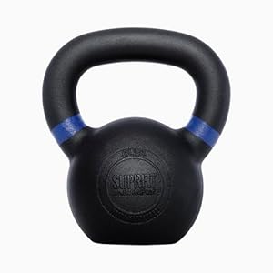 SUPRFIT – Elite Kettlebells – pulverbeschichtete Kugelhantel aus massivem Gusseisen für Fitness, Crossfit & Krafttraining – mit Farbcodierung zur besseren Unterscheidung der Gewichte