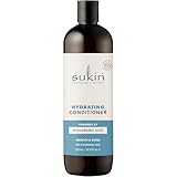 Sukin feuchtigkeitsspendende Spülung, 500ml, spendet Feuchtigkeit, stärkt und repariert trockenes und strapaziertes Haar, mit Weizenprotein, Olivenöl, Kokosnussöl und Sheabutter, vegan