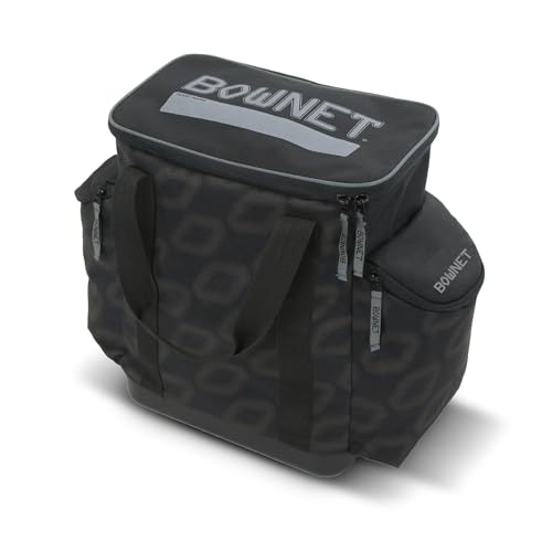 Bownet Softball & Baseball Bag Durable Sports Equipment Bag for 60 Baseballs or 36 Softballs Wheeled Coaching Gear Bag for Team Practices - Black