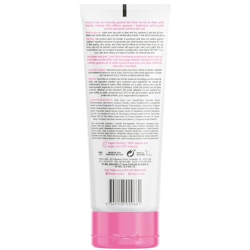 Image of b.tan Dark Gradual Self Tanning Lotion | Plump Up the Bronze Everyday Glow Lotion - Develop a Bronzed Glow, Sunless Tanner Infused With Hyaluronic Acid, No Fake Tan Smell 8 Fl Oz