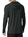 MAGCOMSEN Long Sleeve Shirts for Men Hooded UV Protection Sun Shirt Lightweight Fishing Workout Athletic Swim Rash Guard Black, 2XL