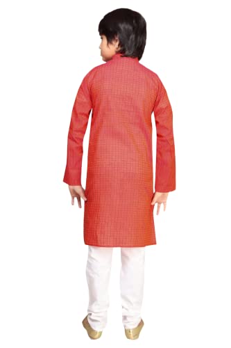 Image of BABA AND BABY Boy's Cotton Kurta Pyjama Set