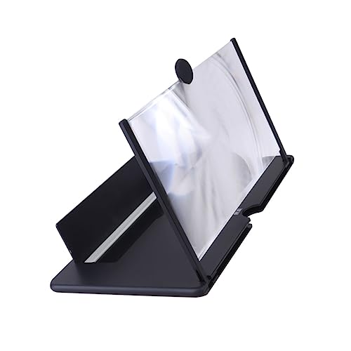 Loupe de téléphone portable avec support vidéo pliable noir pour agrandir l'écran au quotidien