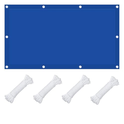 Bâche dombrages imperméable rectangulaire 2x4 m bleu foncé avec oeillets