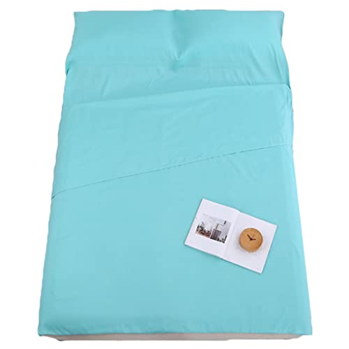 HBLZGBL Saco de Dormir de Viaje Ligero portátil Tejido de poliéster con Saco de compresión para albergues Cama, Trenes, Senderismo, Picnic, Trenes, Viaje de Negocios, Azul Claro (Size : 75x210cm) Cover