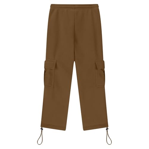 Boys Cargo Sweatpants Straight Leg Open Bottom Baggy Sweat Pants Elastic Waist Active Workout Joggers with Pockets4