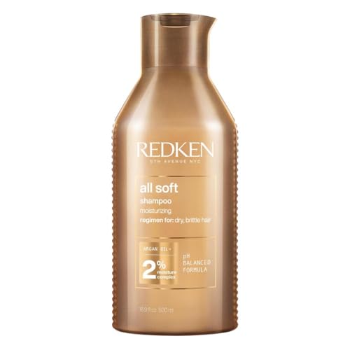 Redken, Champú Hidratante con Aceite de Argán para Cabello Seco y Frágil, All Soft, 500 ml