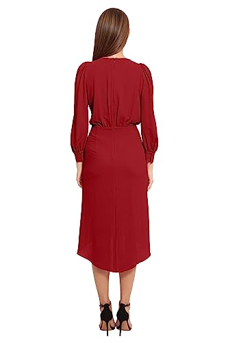 Image of Maggy London Women's Maggy London Women's Dresses Long Sleeve Catalina Crepe Dress Workwear Event Guest of Wedding