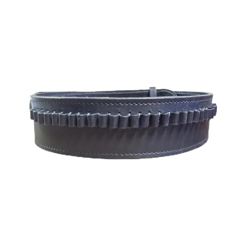 Western Gun Belt - 22 Caliber - Cartridge Gun Belt Genuine Leather (black, 40
