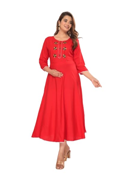 Women's Printed Maternity Dress-picture-48