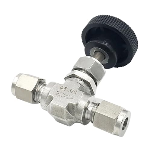 Vanne à aiguille pour grue et circuits hydrauliques tube 6.35mm