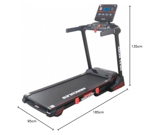 Image of Hercules Fitness | T 4100 4.0 HP DC Motorized Treadmill Home Use | 15% Automatic Motorized Incline | Home Cardio | Max Speed 18 Km /Hr | Max User Weight 125Kg | Free Installation Assistance