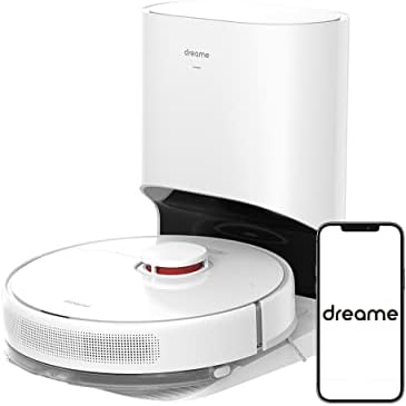 Dreame D10Plus Robotic Vacuum Cleaner, Automatic Garbage Collection, Water Wiping Compatible, 4,000 Pa, Powerful Suction, High Precision LDS Laser Sensor, High Accuracy Multi-Level Mapping Function,