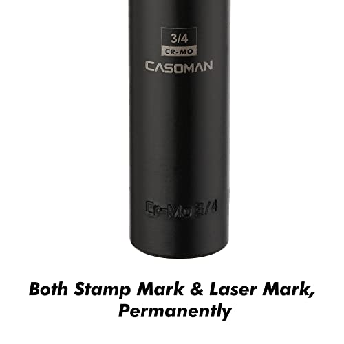 Image of CASOMAN 1 /2-Inch Drive Extra Deep Socket (3 /4 inch), CR-MO, SAE, 6-Point, Extra Long