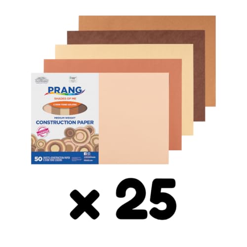 Image of Prang Construction Paper, Shades of Me, 12 inch x 18 inch, 50 /Pack, 25 Packs