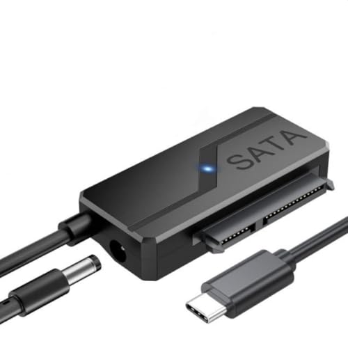 Cable adaptador USB-C a SATA para HDD/SSD 2.5/3.5" con jack de energía miniatura 2