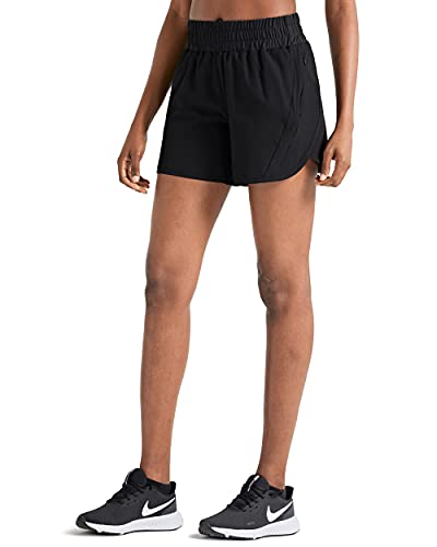 Zuty 5" Athletic Running Shorts For Women With Zipper Pocket High Waisted Quick Workout Gym Shorts With Liner Black Xl #TOP4