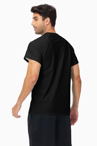 Image of AOBUTE Mens Swim Shirts Short Sleeve UPF 50+ Sun Shirt Quick Dry Rash Guard Fishing Swimming Shirt