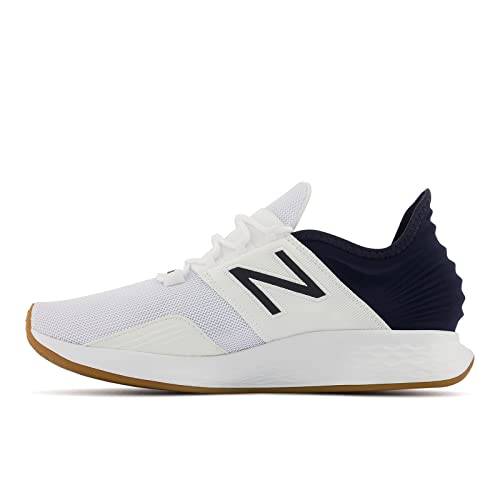 New Balance New Balance Men's Fresh Foam Roav V1 Running Shoe, White/Eclipse, 7.5 Wide