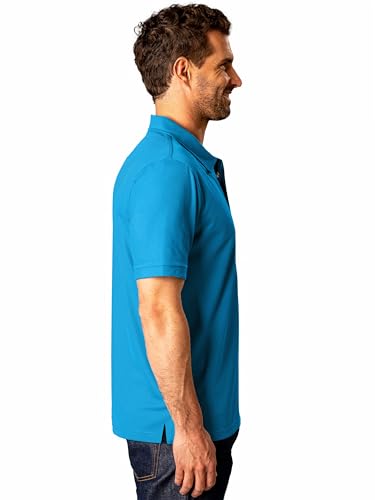 Image of FlowTech Men's Performance Polo Shirt DryMax Quick‑Dry Pinhead Texture Breathable Moisture‑Wick Odor‑Free