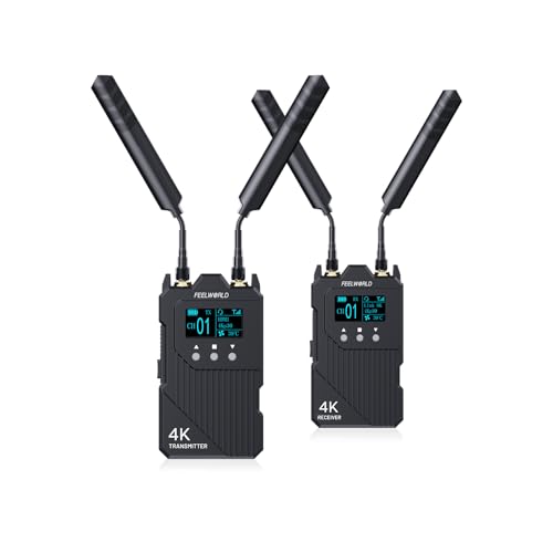 Image of FEELWORLD WT1H 4K Wireless Video Transmission System Dual HDMI Full Duplex Intercom Live Streaming with 1000ft Transmission Distance 0.08s Low Latency