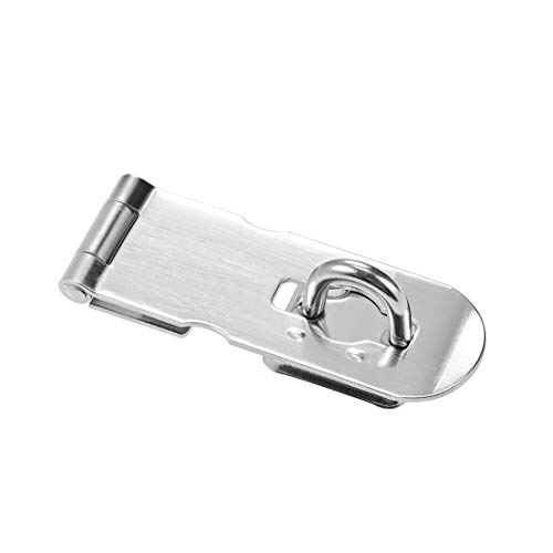Image of uxcell Padlock Hasp Door Clasp Hasp Latch Security Safety Bolt Lock Latches 4-inch Stainless Steel