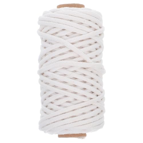 ABOOFAN Cuerda de Algodón Natural Resistente para Macramé Decoración Embalaje y Jardinería Cuerda Versátil sin Productos Químicos para Manualidades y Atado Ecológico
