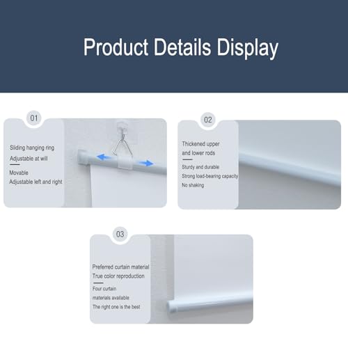 Pantalla manual de proyector 72" 4:3 blanca miniatura 4