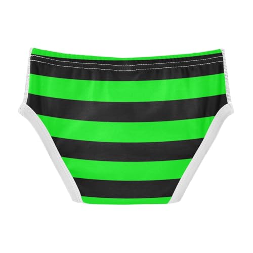 Black Green Stripe Toddler Boy's Underwear 2T2