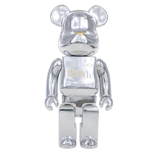 MNVGDFB Poupée Bearbrick 400% galvanisée, modèle 20e Anniversaire, Ours Violent,