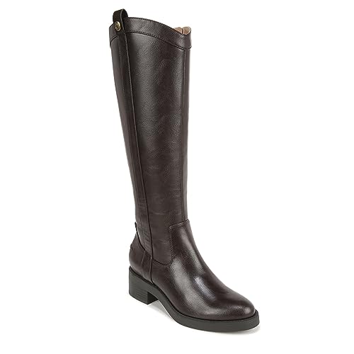 Image of LifeStride Womens Bridgett Knee High Riding Boot Dark Brown Faux Leather Wide Calf 6.5 M