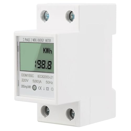 Compteur d'énergie électronique KWh monophasé Din Rail 5-80A - 2