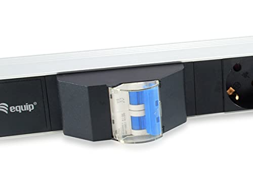 Unité de distribution d'énergie Equip 333312 Noir avec 6 sorties CA 1U pour rack