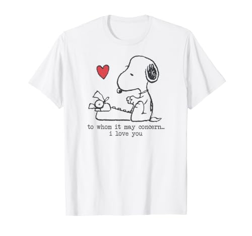 Snoopy a quien Puede preocupar... Te Amo Camiseta