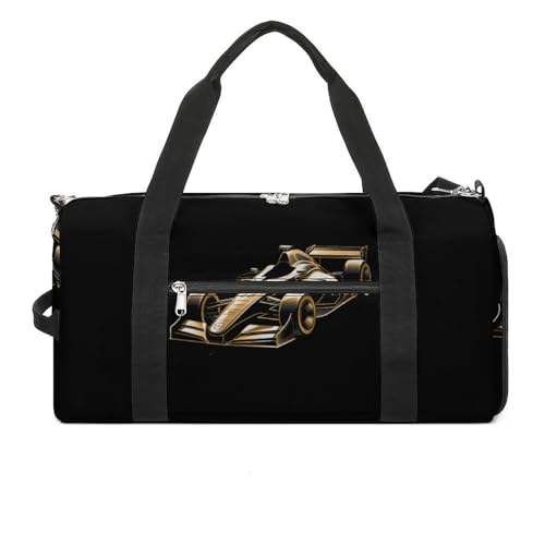 Formula Racing Car Duffle Bag Waterproof Gym Tote Bags Travel Overnight Bags with Shoes Compartment