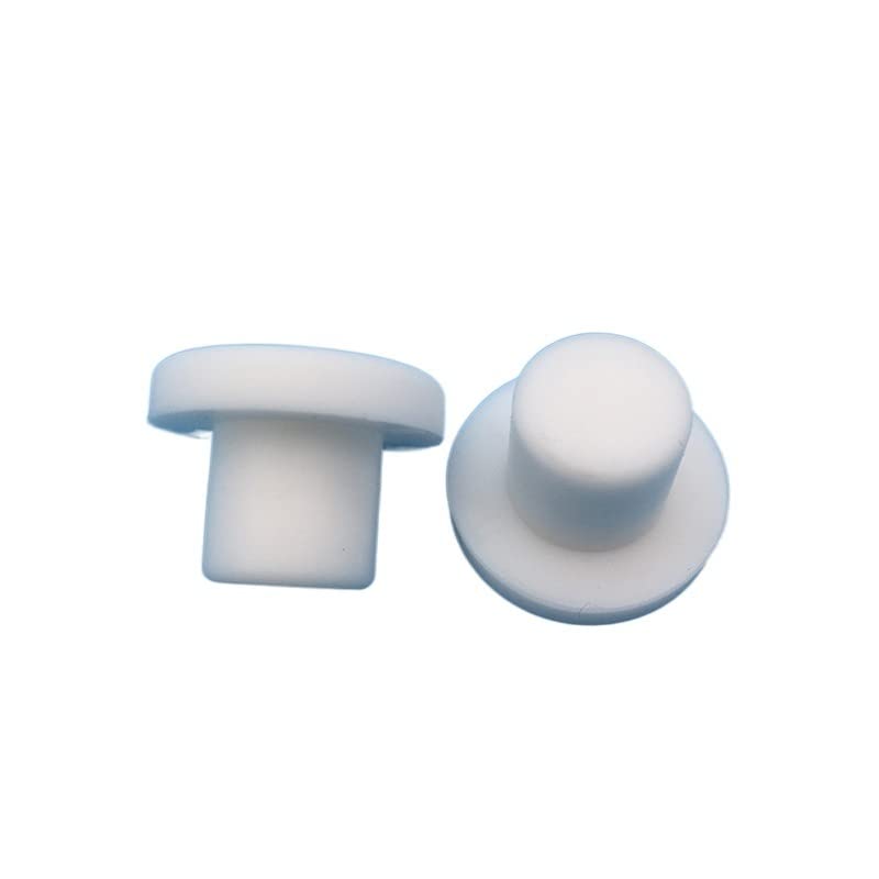 Tappi Forati In PVC E Gomma Diametri 9mm 10mm 11mm, Finitura Per Fori Tondi, Colore Nero