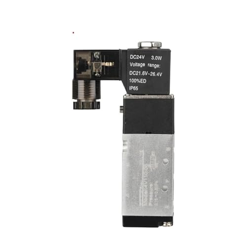 Válvula solenoide 4V110-06 de 12V y 3 vías para control de aire con cuerpo de aluminio
